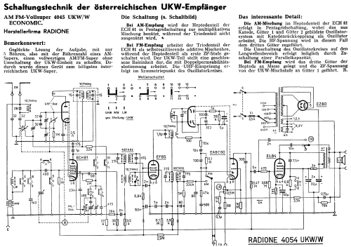 Economic 4054 UKW/W ; Radione RADIO (ID = 172434) Radio