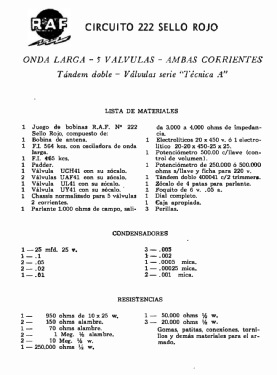 Sello Rojo 222 Rimlock; RAF; Buenos Aires (ID = 2932941) Radio