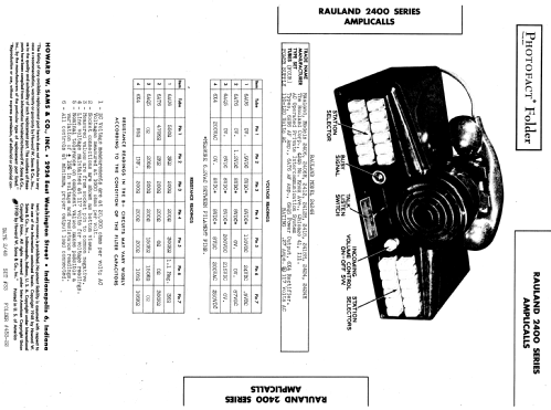 2406 ; Rauland Corp.; (ID = 946561) Ampl/Mixer