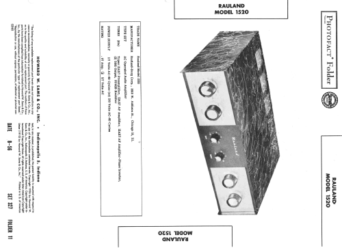 1520 ; Rauland Corp.; (ID = 2363298) Ampl/Mixer