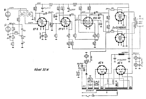 Power Amplifier 50 W; RÁVEL - Posta Rádióv (ID = 2628276) Ampl/Mixer