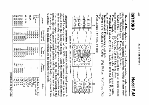 F46; Raymond Electric, (ID = 546613) Radio