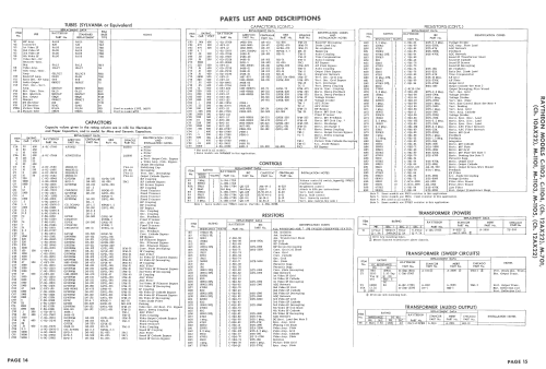 C-1102 Ch= 12AX22; Raytheon Mfg. Co.; (ID = 1666425) Television