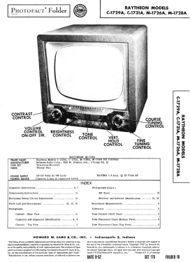 C-1729A; Raytheon Mfg. Co.; (ID = 3080698) Television