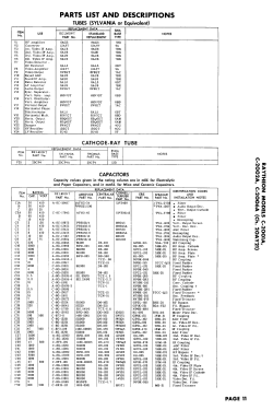 C-2001A Ch= 20AY21; Raytheon Mfg. Co.; (ID = 2969220) Television