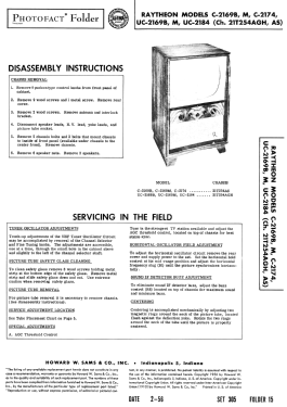 C-2174 Ch= 21T254AS; Raytheon Mfg. Co.; (ID = 2721229) Television