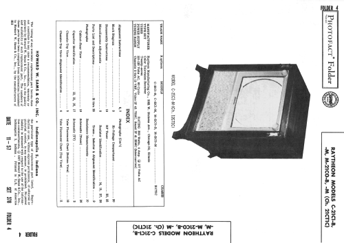 C-21C1-B Ch= 21CT1C; Raytheon Mfg. Co.; (ID = 2469577) Television