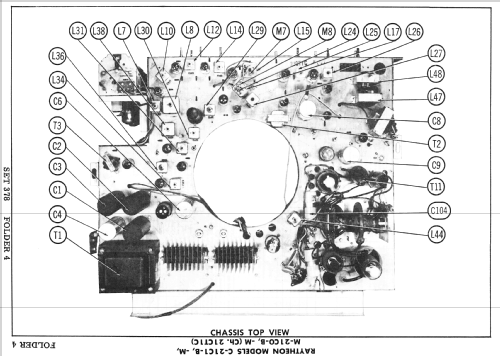 C-21C1-M Ch= 21CT1C; Raytheon Mfg. Co.; (ID = 2469597) Television