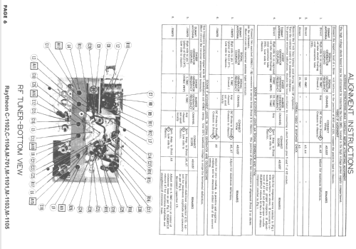 M-1105 Ch= 12AX22; Raytheon Mfg. Co.; (ID = 1666478) Television