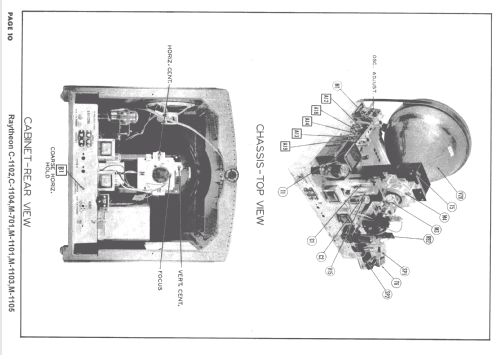 M-1105 Ch= 12AX22; Raytheon Mfg. Co.; (ID = 1666481) Television