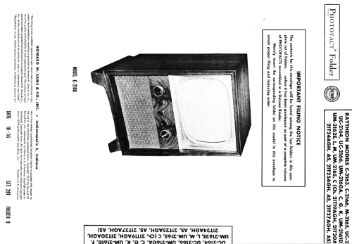 M-2165 Ch= 21T24AS; Raytheon Mfg. Co.; (ID = 2643096) Television