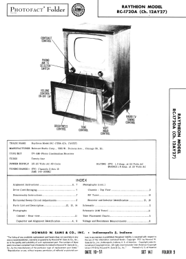 RC-1720A Ch= 17AY27; Raytheon Mfg. Co.; (ID = 2961822) Television