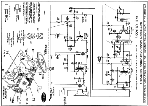 T-100 series Ch= 4RT1; Raytheon Mfg. Co.; (ID = 126465) Radio