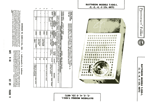 T-100-1 Ch= 4RT1; Raytheon Mfg. Co.; (ID = 1910748) Radio