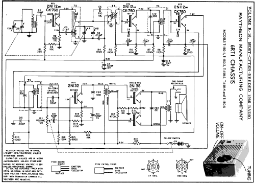 T-150-1 Ch=6RT1; Raytheon Mfg. Co.; (ID = 126471) Radio