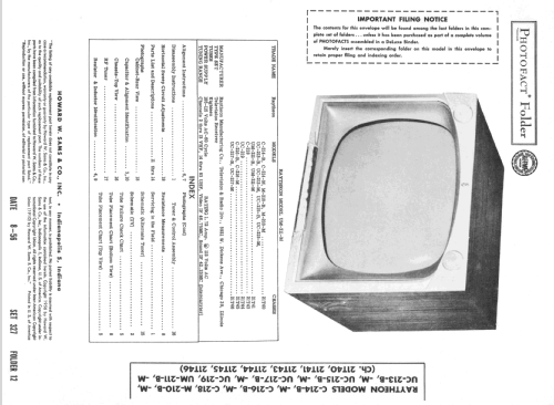 UC-213-B Ch= 21T45; Raytheon Mfg. Co.; (ID = 2364196) Télévision