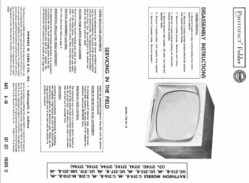 UC-213-M Ch= 21T40; Raytheon Mfg. Co.; (ID = 2364214) Television