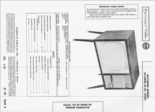 UC-2185B Ch= 21T39; Raytheon Mfg. Co.; (ID = 2358593) Television