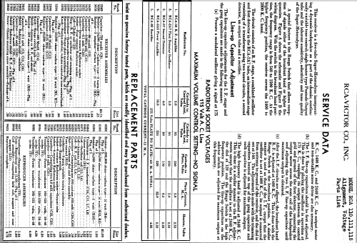 111 ; RCA RCA Victor Co. (ID = 410069) Radio