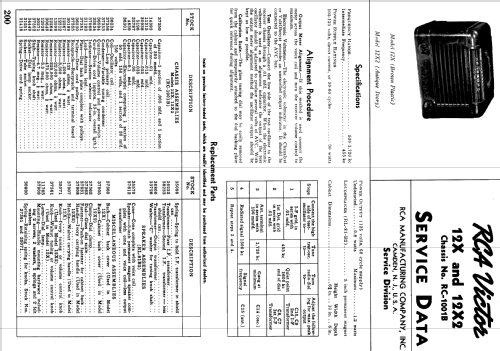 12X2 Ch=RC1001B; RCA RCA Victor Co. (ID = 1050018) Radio