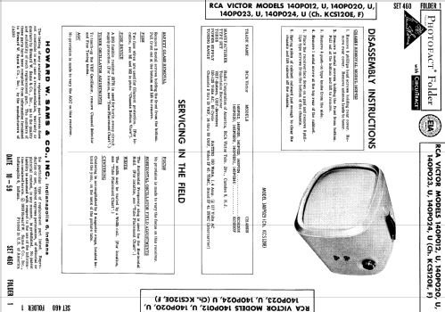 140P020 Ch= KCS120E; RCA RCA Victor Co. (ID = 590942) Television