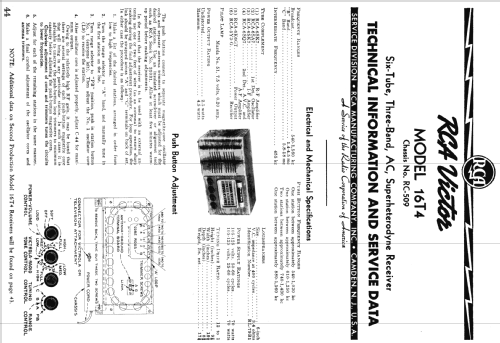 16T4 Ch= RC-509; RCA RCA Victor Co. (ID = 1047554) Radio