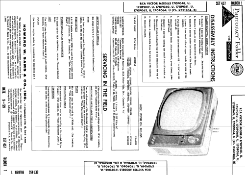 170P061, 170P063, 170P064 Ch= KCS126A; RCA RCA Victor Co. (ID = 619401) Television