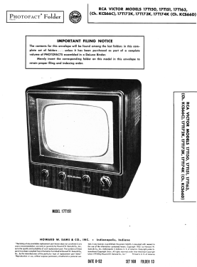 17T150 'Colby' Ch= KCS66C; RCA RCA Victor Co. (ID = 3056222) Television