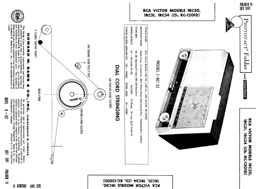 1-RC-30 Ch= RC-1201D; RCA RCA Victor Co. (ID = 509591) Radio