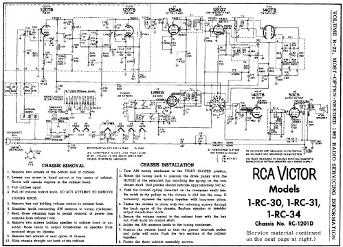 1-RC-34 Ch= RC-1201D; RCA RCA Victor Co. (ID = 162164) Radio