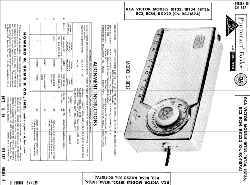 1BT32 Ch= RC-1187A; RCA RCA Victor Co. (ID = 698567) Radio