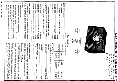 1X55 Ch= RC 1104B-1; RCA RCA Victor Co. (ID = 96300) Radio