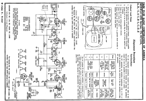 1X56 Ch= RC 1104B; RCA RCA Victor Co. (ID = 96314) Radio