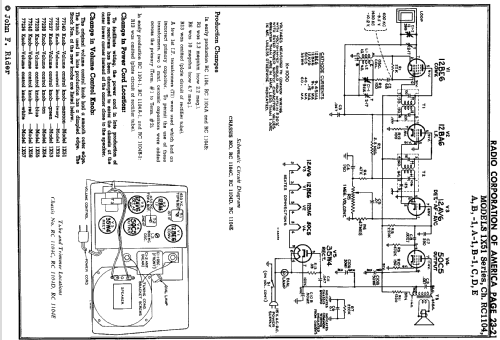 1X57 Ch= RC 1104A; RCA RCA Victor Co. (ID = 96323) Radio