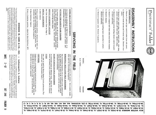 21-D-7485 Ch= KCS104H; RCA RCA Victor Co. (ID = 1829387) Televisore