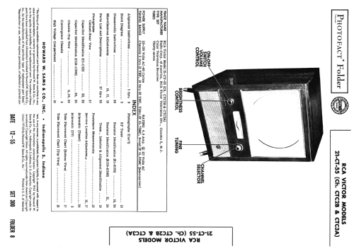 21CT55 Ch= CTC3A; RCA RCA Victor Co. (ID = 2683154) Television