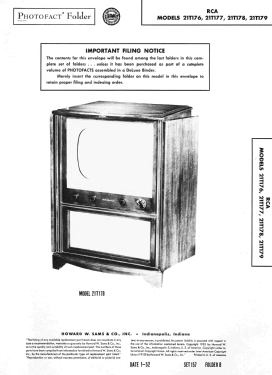 21T178 Ch= KCS68CB; RCA RCA Victor Co. (ID = 3013467) Televisore