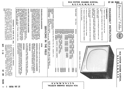 21T8465 Ch= KCS113E; RCA RCA Victor Co. (ID = 2596926) Televisore