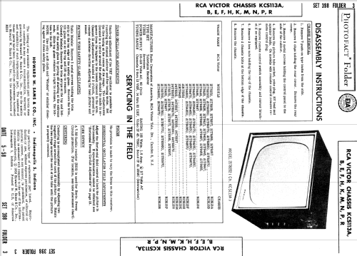 21T8465 Ch= KCS113E; RCA RCA Victor Co. (ID = 998002) Televisore
