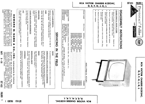 21T9345, 21T9346, 21T9347 Ch= KCS124E; RCA RCA Victor Co. (ID = 624149) Television