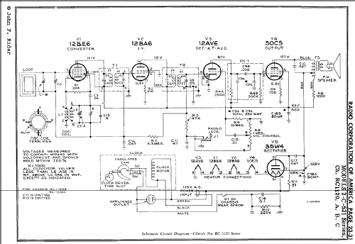 2C521 Ch= RC-1120-C; RCA RCA Victor Co. (ID = 122550) Radio