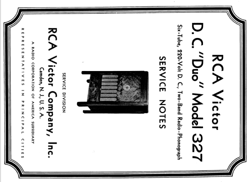 327 ; RCA RCA Victor Co. (ID = 947026) Radio