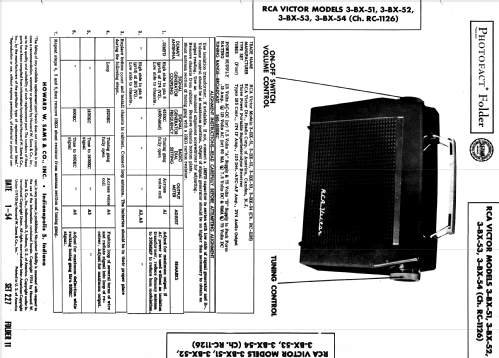 3-BX-51 Ch= RC-1126; RCA RCA Victor Co. (ID = 981851) Radio