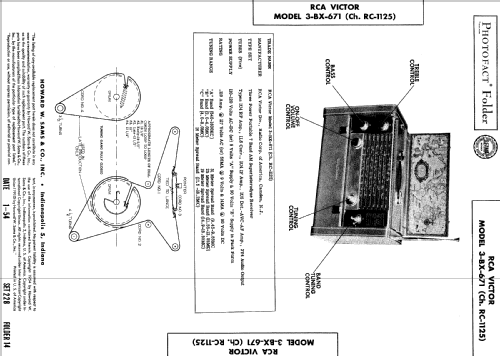 3-BX-671 Strato-World Ch= RC-1125; RCA RCA Victor Co. (ID = 510031) Radio