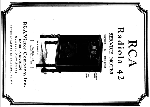 Radiola 42; RCA RCA Victor Co. (ID = 994022) Radio