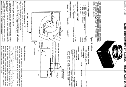 45-EY-1 Ch= RS-132F; RCA RCA Victor Co. (ID = 876271) R-Player