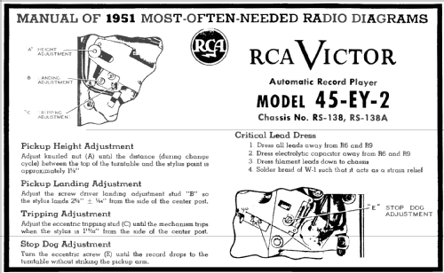 45-EY-2 Ch= RS-138F; RCA RCA Victor Co. (ID = 130182) R-Player