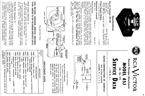 45-J ; RCA RCA Victor Co. (ID = 1392143) Sonido-V