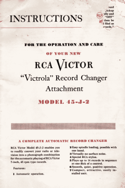 45-J-2 ; RCA RCA Victor Co. (ID = 3019558) Sonido-V