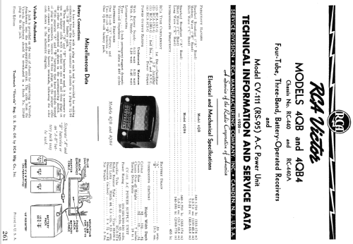 4QB Ch= RC-440; RCA RCA Victor Co. (ID = 984143) Radio